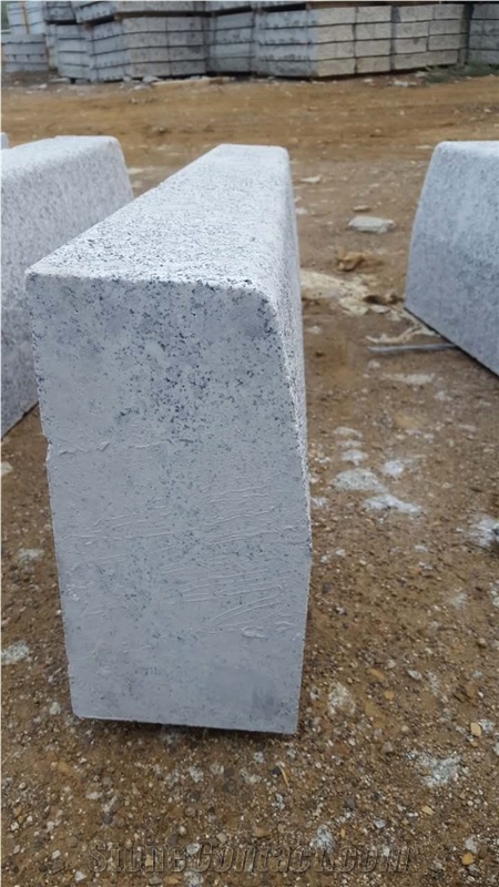 G341 Silver Grey Granit Connecting Stone, Adapter Stone Bush Hammered, Flamed