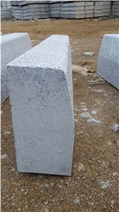 G341 Silver Grey Granit Connecting Stone, Adapter Stone Bush Hammered, Flamed