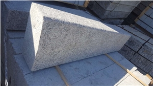 G341 Silver Grey Granit Connecting Stone, Adapter Stone Bush Hammered, Flamed
