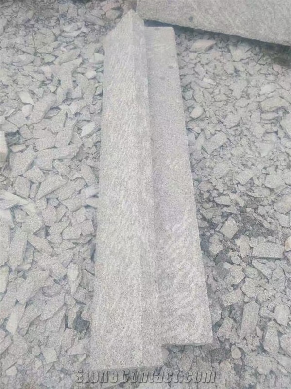 G341 Silver Grey Shandong Long Pillars Columns,Garden Palisades Rough Picked Pineappled