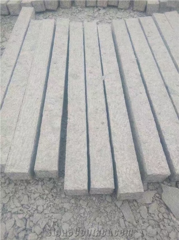 G341 Silver Grey Shandong Long Pillars Columns,Garden Palisades Rough Picked Pineappled