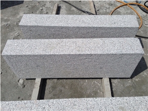 G341 Siver Grey Block Steps Kerbstone Fine Picked 15x35x100 cm