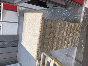G350 Yellow Granite Gate Columns, Beige Color Fence
