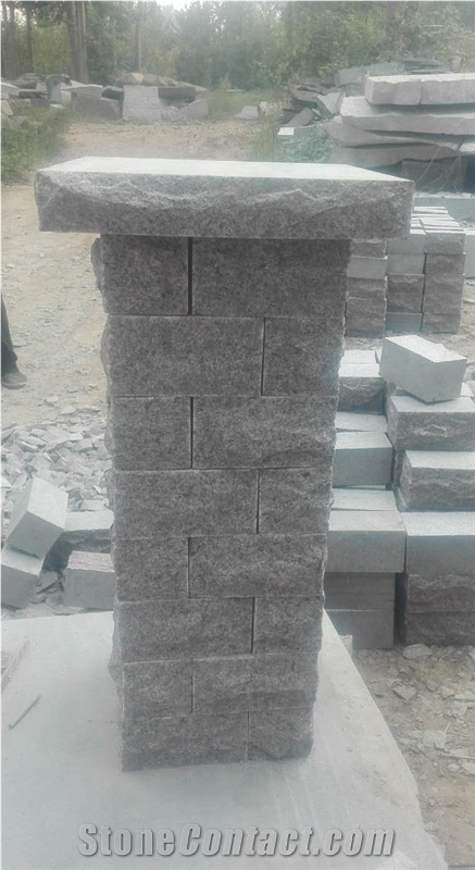 G354 Red Granite Gate Columns, Fence, Gate Pillars