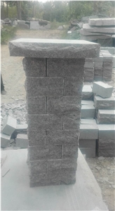 G354 Red Granite Gate Columns, Fence, Gate Pillars