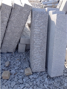 G359 White Granite No Pink Spots Pineappled Surface Kerbstones