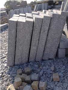 G359 White Granite No Pink Spots Pineappled Surface Kerbstones