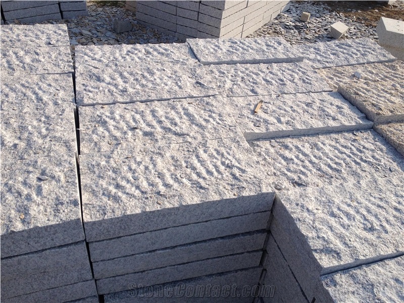 G359 White Granite Pavers Pineappled Surface
