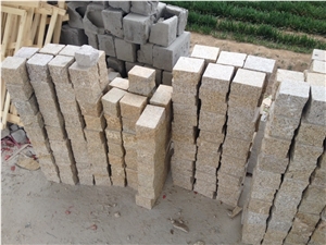 G375 Granite Pavers Grey Color, Dark Color Granite Bushhamered Paving Stone Fan Shape Patio Walkway Driving Terrace Pavers/Floor Paving