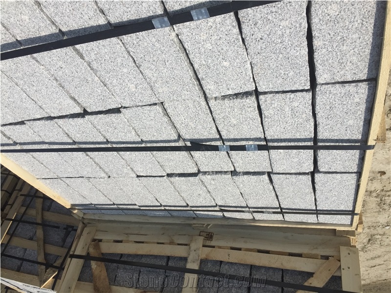 G375 Montain Grey Pavers Cubes Long Cubes Flamed Bush Hammered Cheap Price