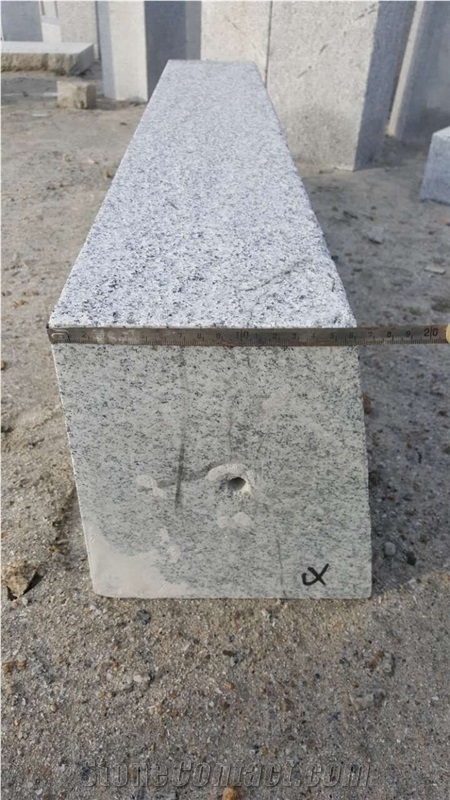 G603 Pohorski Tonalit Kerbstones Curbs Flamed Silver Grey Granite 100x23x16-20 cm