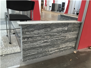 Landscape Genis Silver Grey Granite Tiles & Slabs, Taifun Grey Granite, River Vein Grey Gneis Granite Tiles