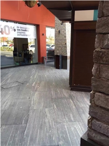 Landscape Genis Silver Grey Granite Tiles & Slabs, Taifun Grey Granite, River Vein Grey Gneis Granite Tiles