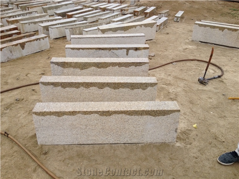 Own Factory Cheapest Price G350 Block Steps G682/Rusty Yellow/Sunset Gold/Golden Sand/Giallo Ming/Giallo Rusty/Ming Gold/Yellow Rust/Desert Gold/Giallo Fantasia Granite Slabs & Tiles & Cut-To-Size
