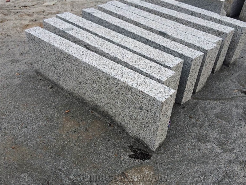 Shandong G341 Fine Picked Bush Hammered Kerbstone 8x25x100 cm