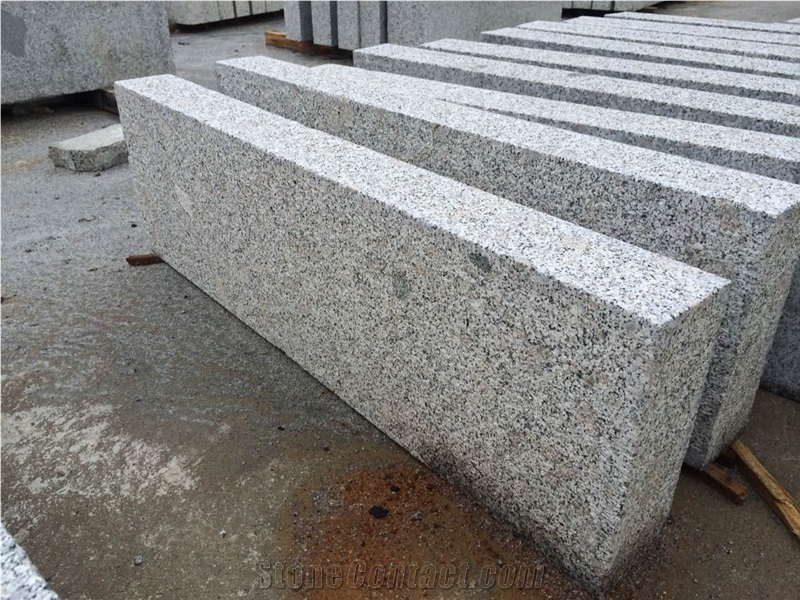 Shandong G341 Fine Picked Bush Hammered Kerbstone 8x25x100 cm