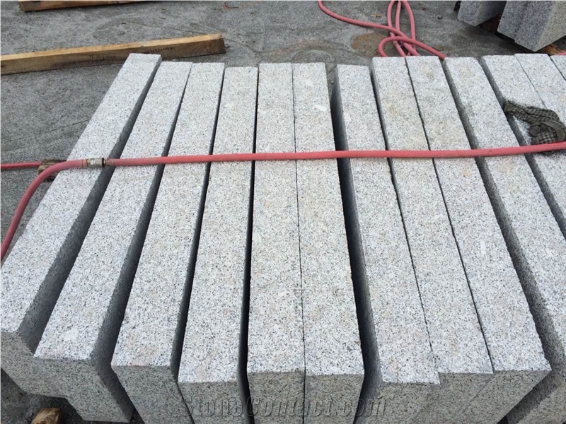 Shandong G341 Fine Picked Bush Hammered Kerbstone 8x25x100 cm