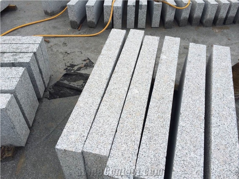 Shandong G341 Fine Picked Bush Hammered Kerbstone 8x25x100 cm