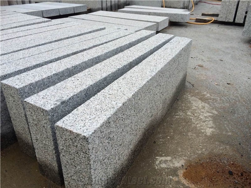 Shandong G341 Fine Picked Bush Hammered Kerbstone 8x25x100 cm
