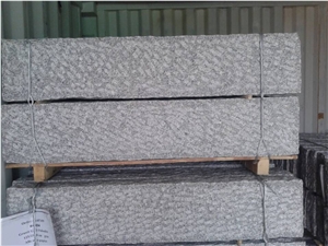 Shandong G341 Silver Grey Granite Good Quality Pineappled Palisades Kerbstones