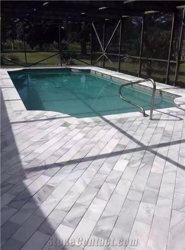 Snow White, Pure White Marble, Cloudy White Marbel for Swing Pool, Bathroom, Mosaic