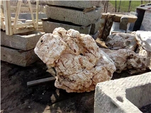 Wanxia Red Marble Flower Pot Natural Boulders Good Design for Landscape