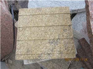 Yellow Rust Granite G350 Tactile Pavers for Blind People, Blind Paving Stone