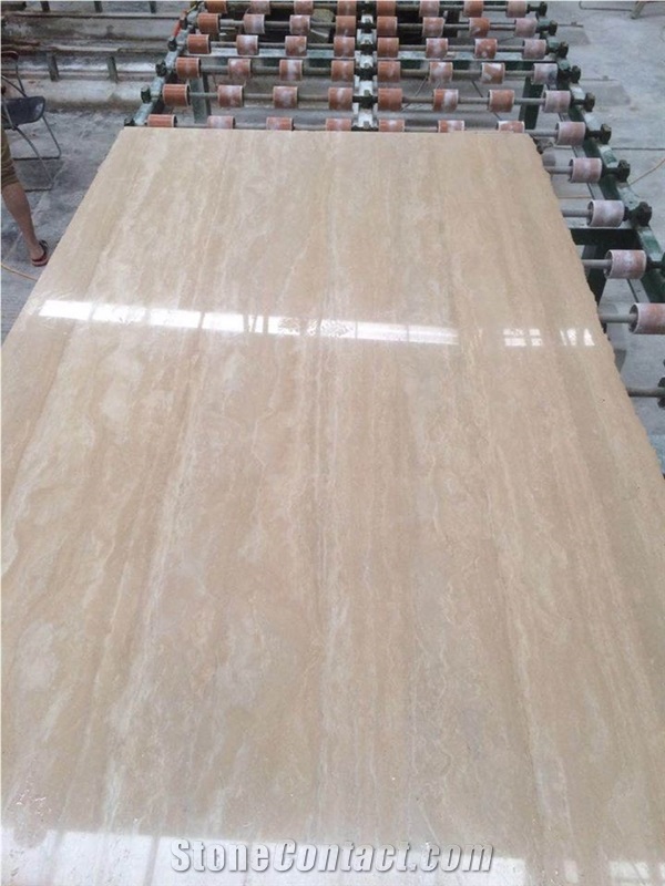 Beige Travertine Slab & Tile, Cream Travertine, Yellow Travertine Slabs, Beige Vein Travertine Flooring Tiles, Wall Covering
