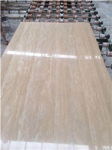 Beige Travertine Slab & Tile, Cream Travertine, Yellow Travertine Slabs, Beige Vein Travertine Flooring Tiles, Wall Covering
