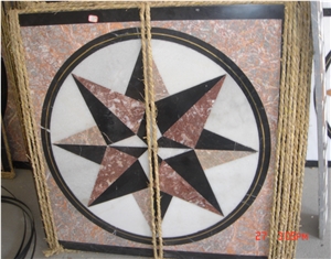 Marble Waterjet Medallions, Square Medallions, Floor Medallions