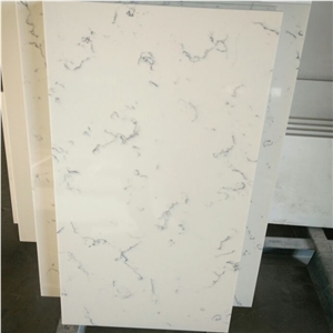Carrara White Quartz Stone Bath Tops/White Quartz Vanity Tops/Quartz Surfaces Bathroom Tops/Engineered Stone Tops with Various Edge Profiles/Artificial Stone Counter Tops