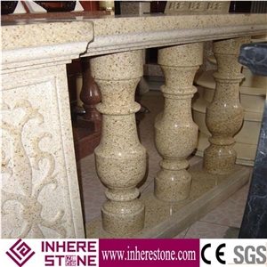 Prefabricated Balcony Yellow Stone Balustrades & Handrails, Balcony Railing Designs