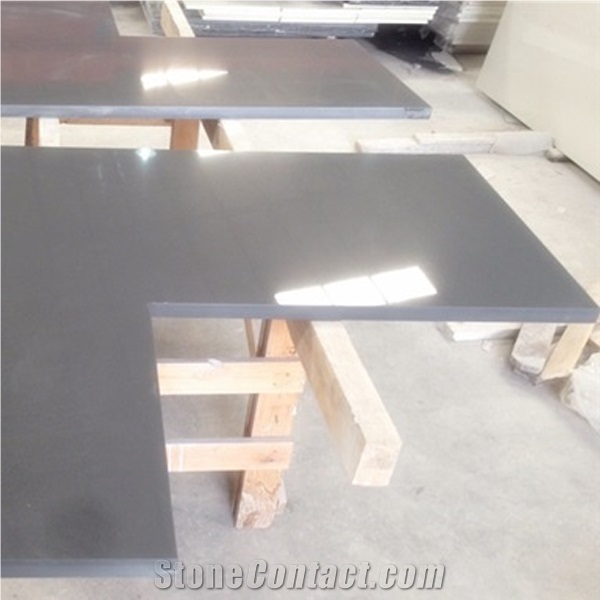 Pure Grey/Dark Grey Quartz Kitchen Countertop Smoke Quartz Stone Countertop Slabs Engineered Stone Kitchen Countertop,Grey Quartz Kitchen Countertop, Artificial Countertop