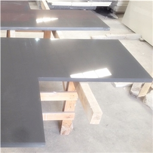 Pure Grey/Dark Grey Quartz Kitchen Countertop Smoke Quartz Stone Countertop Slabs Engineered Stone Kitchen Countertop,Grey Quartz Kitchen Countertop, Artificial Countertop