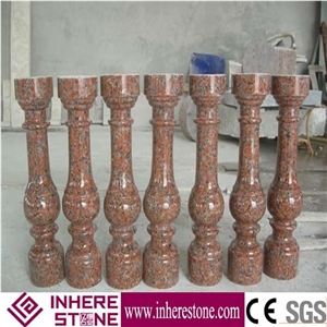 Red Granite Balustrade & Railings, House Terrace Railing Designs