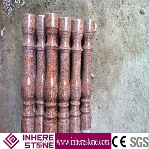 Red Granite Balustrade & Railings, House Terrace Railing Designs