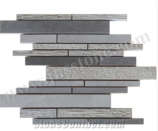 Chinese Grey Basalt Mosaic/Mosaic/Natural Stone Mosaic/Honed/Hainan Grey Basalt Mosaic