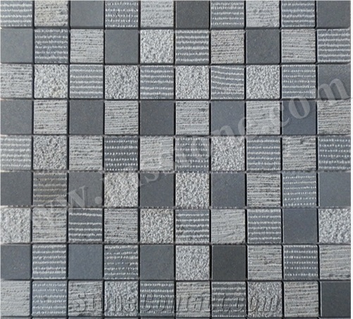 Chinese Grey Basalt Mosaic/Mosaic/Natural Stone Mosaic/Honed/Hainan Grey Basalt Mosaic