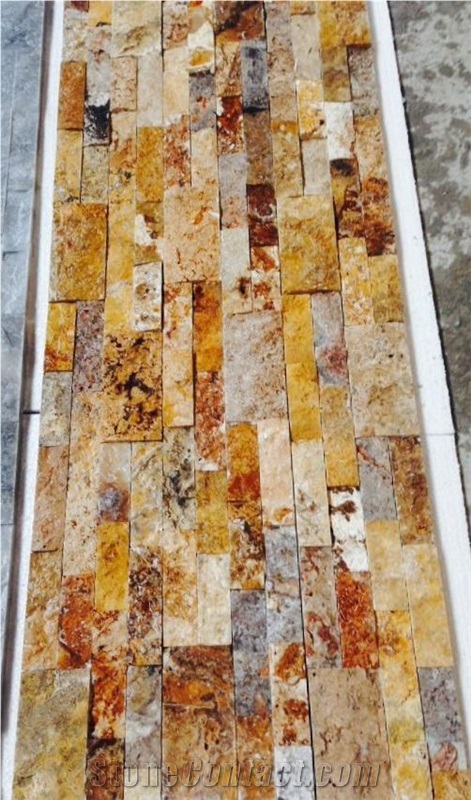 Dark Silver, Dark Blue, Dark Grey Travertine Split Face Mosaic, Titanium Travertine Wall Mosaic