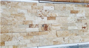 Dark Silver, Dark Blue, Dark Grey Travertine Split Face Mosaic, Titanium Travertine Wall Mosaic