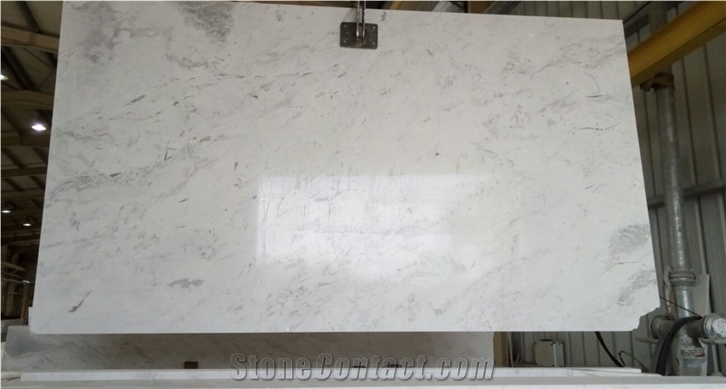 Volakas Flower Marble Slabs & Tiles, Greece White Marble