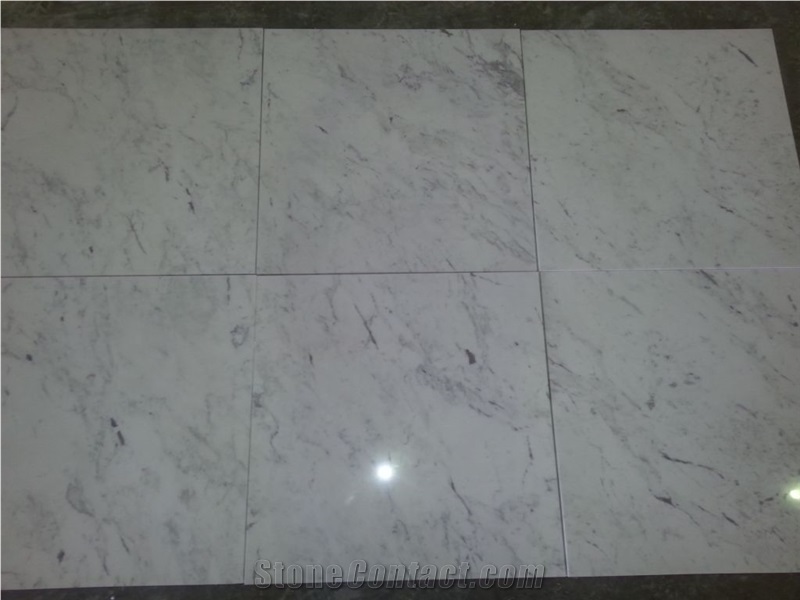 Volakas Flower Marble Slabs & Tiles, Greece White Marble