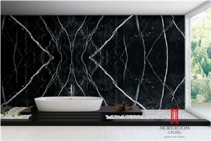Bookmatch Spain Black Marquina Marble Slab
