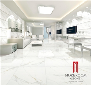 Inkjet Glazed Porcelian Tile Calcatta White Pattern Made in Foshan