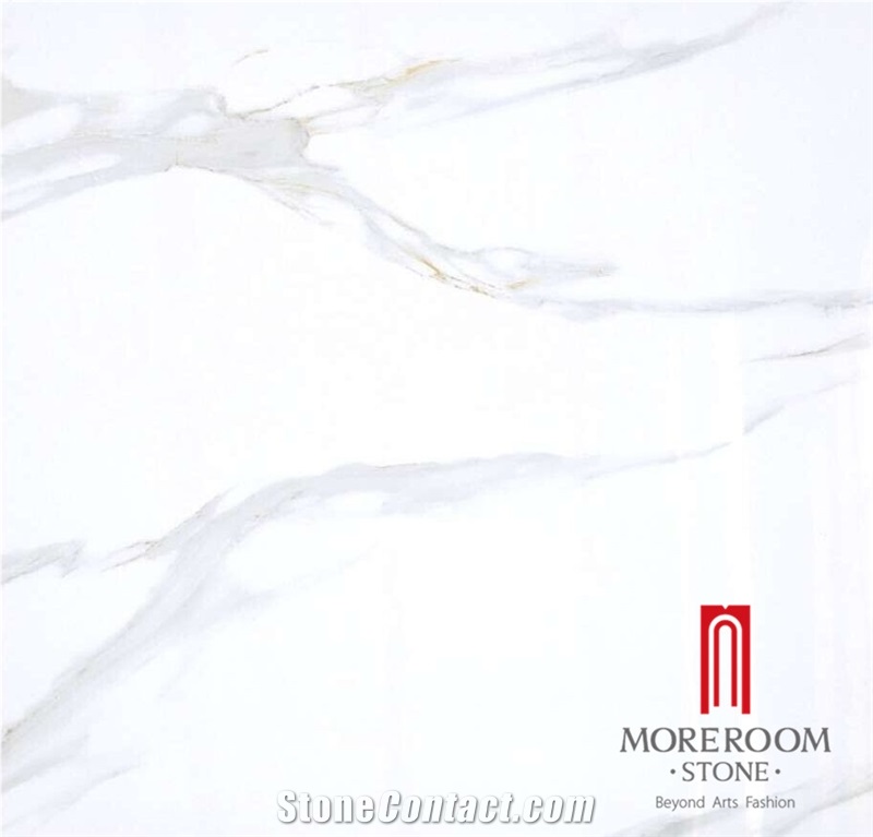 Inkjet Glazed Porcelian Tile Calcatta White Pattern Made in Foshan