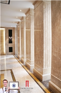 New Design Polished Cladding Marble Skirting with Creamic Stiffener