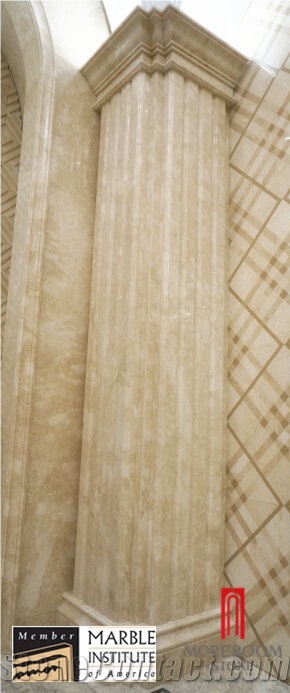 New Design Polished Cladding Marble Skirting with Creamic Stiffener