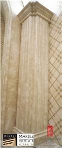 New Design Polished Cladding Marble Skirting with Creamic Stiffener