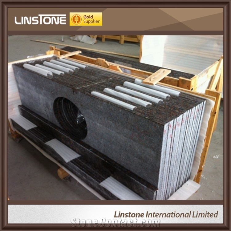 Cheap Chinese Supplier Tan Brown Granite Vanity Bathroom