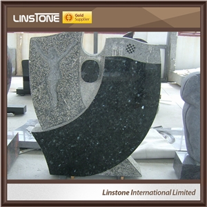 Jet Black Emerald Pearl Aurora Monuement Headstone Columbarium for Memorial Funeral